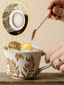 1件蝴蝶炻器高端马克杯套装,美式复古牛奶杯,早餐杯,田园下午茶杯,大容量花卉创意磨砂纹理,手绘高颜值咖啡杯,适用于家庭/咖啡厅/派对聚会/餐厅,可用于微波炉/烤箱/洗碗机,咖啡爱好者必备 - 彩色 - 查看 10