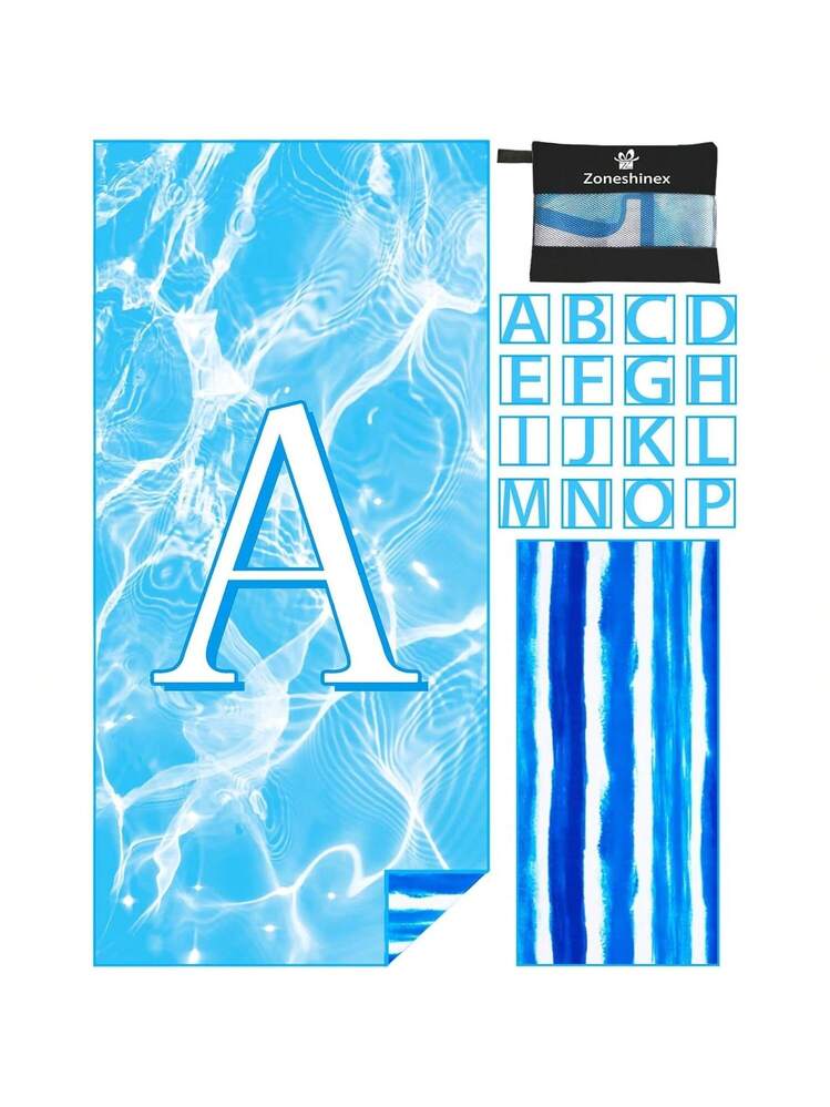 Personalized Monogrammed Beach Towel - Sand Free Quick Dry Super