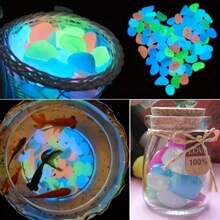 Resin Glow In The Dark Beads, Artificial Fluorescent Glowing Pebbles, Party Decorations, Suitable For Garden Path Decor, Landscape Lighting Stones, Party Decorations, Back To School Decor
