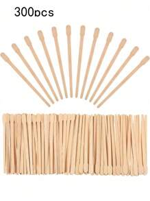 100/200/500pcs-Wooden Wax Sticks - Eyebrow, Lip, Nose Small Waxing Applicator Sticks For Hair Removal And Smooth Skin - Spa And Home Usage