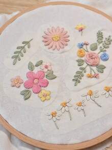 15 Pcs Water-Soluble Embroidery Patches With Self-Adhesive Design, Beginner-Friendly, Suitable For DIY On Skirts, Denim Clothes, Hats, Etc., Including Teaching Videos. Handmade, Handicrafts, DIY Material Packs, DIY Clothing, DIY T-Shirts, DIY Gifts, DIY Fashion, DIY Tutorials, Sewing Tool Kits, Embroidery Sets.