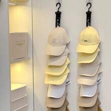 1pc Hanging Hats To Store Magical Items In The Bedroom, Sticking To The Wall. After Entering The Entrance, The Wardrobe In The Foyer Is Equipped With A Baseball Cap Storage Hook Rack, Which Can Be Used To Store Small Doll Pendants. The Display Rack Can Be Used To Store Dolls On The Doll Wall, And The Plush Door Can Be Used To Clip The Wardrobe Wall Mounted Storage Bag