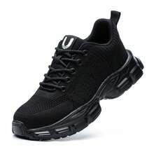 UMBURLLY Women's Steel Toe Safety Shoes, Anti-Crush, Anti-Puncture, Breathable, Simple & Lightweight, Suitable For Work