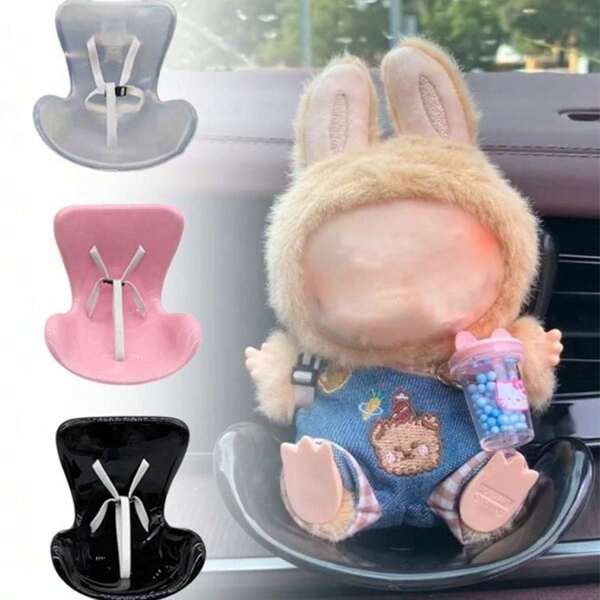 Compatible With Labubu Fashionable Car Air Vent Decoration Clip Doll Seat Doll House Accessory , Safety Belt Seat Doll Accessory, Lovely Accessories,Cute Figurine Decor,Gift Packaging Supplies, Decorate Your Gifts , Birthday Gifts, Holiday Gifts, Party Gifts,
