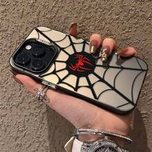 [Diseño de Araña Resistente ] Funda para  - Diseño de Araña de Dibujos Animados Resistente a Impactos y con Bordes Suaves Compatible con 11, 12, 13, 14, 15, 16 Pro MAX - Negro - Ver 3
