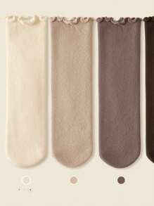 Kit 2 4 pares Meias Grossas De Térmicas Flexíveis  Femininas De Inverno 35-40