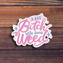 3 英寸“坏与好”贴纸 - 有趣且赋能的乙烯基贴纸，适用于笔记本电脑、笔记本、水瓶、书桌、个人空间和大麻角落 | 非常适合大麻爱好者、赋能寻求者、学生和幽默爱好者 | 送给朋友、家人和同事的完美礼物 | 赋能大麻、大胆表达、幽默和自我护理的贴纸 - 3吋/7.62厘米 - 查看 2