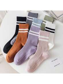 1 Pair Of Women's Non Slip Socks, Professional Non Slip Socks Suitable For Yoga, Pilates, Fitness, Floor Socks, Suitable For Daily Use, Summer Mid Tube Socks