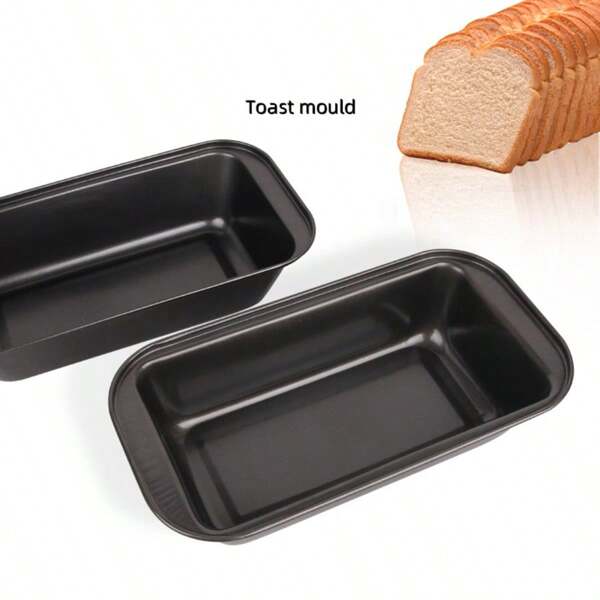 Molde rectangular antiadherente para pan tostado, molde de acero al carbono para hornear pasteles
