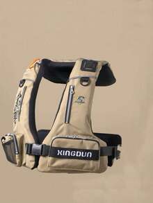 成人户外钓鱼背心，高浮力，多口袋收纳，手机袋，腰部支撑，适合码头钓鱼、海钓