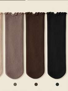 Kit 2 4 Pairs Women's Thick Flexible Thermal Winter Socks 35-42 - Nhiều màu - Xem 11