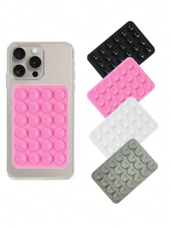 Supporto multifunzionale in silicone con ventosa, 6/3/1 pezzi, con 24 fori, ventosa in silicone extra appiccicosa per fissare il telefono e prevenire la caduta, adatto per vari scenari come registrazione video e selfie