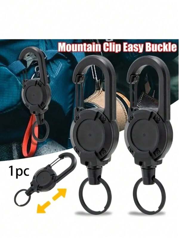 Extensible Outdoor Keypad - Stainless Steel Material, Strong Spring And Wire Rope, Suitable For Outdoor Sports