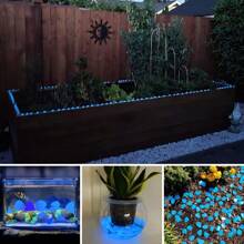 Resin Glow In The Dark Beads, Artificial Fluorescent Glowing Pebbles, Party Decorations, Suitable For Garden Path Decor, Landscape Lighting Stones, Party Decorations, Back To School Decor