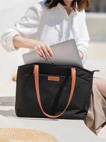Tote Bag Women Bag, Women Laptop Business Office Work Bag, 14 Inch Computer Compartment Shoulder Bag For Women Top Handle Bag Handbags Casual Bag, Large Capacity Purse Tote Bag For Women With Zipper Shoulder Hobo Bag Shopping Travel Work Crossbody