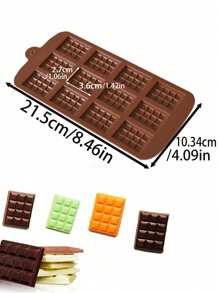 1 Peça Forma de Silicone Antiaderente com 12 Cavidades para Mini Chocolates, Adequada para Chocolate Caseiro, Waffles, Brittle de Nozes, Doces, Decoração de Bolos