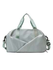 1pc Personalized Women Oxford Cloth Multifunctional Travel Bag, Wet And Dry Separation Gym Bag, Portable Yoga Bag, Trolley Sleeve, Fashionable Shoulder Bag, Embroidery Custom Letter, Foldable Carry-On Luggage, Large Capacity With Separate Shoe Compartment, Suitable For Business Trip, Vacation