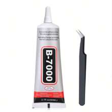 B7000 Rhinestone Glue Set, 1.69oz Clear B-7000 Super Jewelry Glue With Tweezers. Industrial Adhesive, Suitable For Fabric, DIY Crafts, Phone Repair, Jewelry Making, Crystal Gems, TAC Art Stones, Wood And Glass Transparent Industrial Adhesive. School Supplies, Back To School