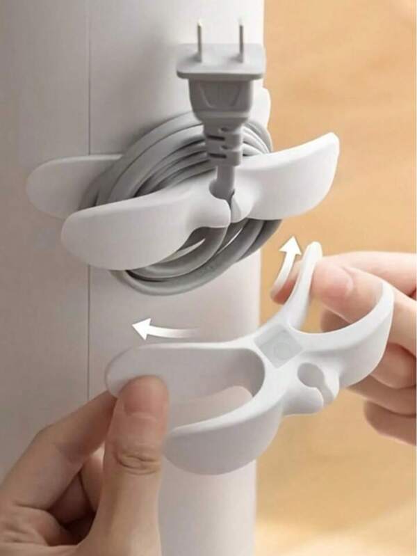 1/2/4/5/10pcs Plastic Cable Classification Clip, Adhesive Cable Management Bracket, Kitchen Storage Cable Plug Fixing Clip, Suitable For Kitchen Appliances Such As Air Fryers, Coffee Machines, Mixers, Kitchen Decoration, Home Decoration, Restaurant Decoration, Home Decoration, Birthday Gifts, Etc