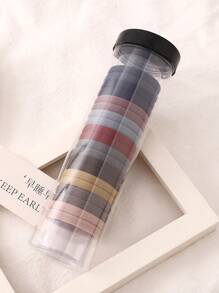 40/20pcs Women High-End Simple Elegant Black/Khaki/Colorful Hair Ties, Fashion Versatile Hair Accessories Suitable For Daily Outings, Ponytails, Makeup Matching