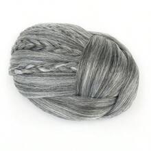 Women's Braided Chignon Dancer Hair Cover Donut Hair Pieces Scrunchies Wig Clips For Updo Grey 01 - Xám - Xem 4