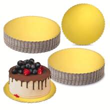4 Stück/8 Stück Tortenträger, runde Tortenboden aus Papier und Folie, Größen 6", 8", 10", 12", für Backen, Tortendekorationen, Feste, Geburtstage, Partys, Küche, Restaurants, Hochzeiten, Abschlussfeiern, Baby-Partys, Weihnachten, Halloween, Lehrertag, Erntedankfest, Schulbeginn (Gold & Silber)