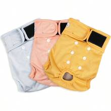 Washable Female Dog Diapers - Premium Reusable Diapers For Doggie In Heat - Highly Absorbent Dog Diapers Female For Pet Incontinence With Adjustable Snaps (Morandi, M) - Black - View 9