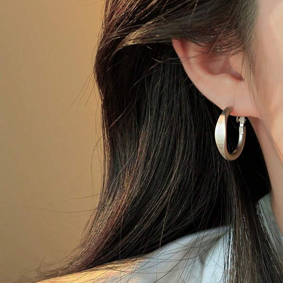 1 Paar Damen Ohrringe, Sommer Ohrringe aus Edelstahl mit großen Creolen, Edelstahl Creop Ohrringe mit Creoop, Creuf Ohrstecker, Abend Ohrringe in Herzform, runde Creif Ohrringe geeignet für den Alltag, Dates, passende Accessoires, Hoop Ohrring