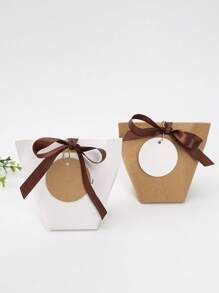 100PCS White Round Gift Tags, Kraft Paper Gift Tags With String Blank Hang Tags For Gifts Wrapping Craft Project Wedding Favors