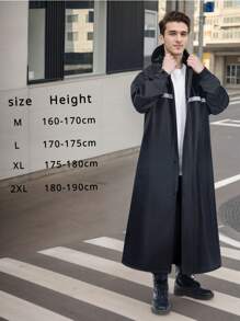 Hochwertiger modischer Regenmantel, verdickter Regenmantel, ganzkörper Regenmantel, wasserdicht und windabweisend Regenjacke für Herren und Damen, multifunktionaler Regenponcho für Outdoor-Aktivitäten wie Radfahren, Reisen, Klettern, wasserdichter Regenmantel in Große Größen, schwarzer Regenmantel, Regenumhang für Erwachsene, Mode-Regenmäntel für Outdoor-Einsatz
