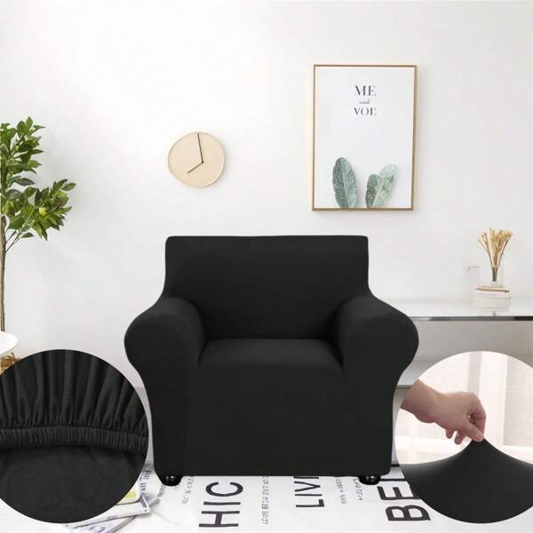 Stretch Slipcover Set For Couch Spandex Furniture Covers For Sofa Loveseat Couch Arm Chair, Wrinkle Proof, Furniture Protector (Black, Milk) Super Stretch Sofa Slipcover – Spandex Non Slip Soft Couch Sofa Cover, Washable Furniture Protector With Non Skid Foam And Elastic Bottom For Kids