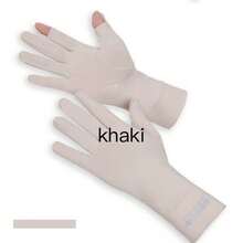 1 زوج قفازات واقية من أشعة الشمس للنساء اللون ، قماش بوليستر راحة صيفي ، تصميم ملائم للأنشطة الخارجية الصيفية، منع الانزلاق ، مضادة للأشعة فوق البنفسجية، تعمل بلمس الشاشة