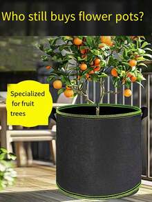 1 Pieza/3-50 Galones Bolsa de cultivo de tela no tejida gruesa/ Adecuada para cultivar flores y verduras durante todo el año. Es transpirable, evita la asfixia y la pudrición de las raíces, está hecha de materiales y es fácil de trasplantar sin sacar de la maceta, esencial para personas perezosas, resistente a las heladas y a la protección solar.