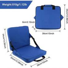 Bleachers Extra Wide With Backrest Fishing Cushion Seat For Garden Patio Camping Hiking Choose Blue - Blue - View 2