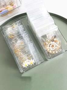 100pcs Transparent PVC Jewelry Storage Bags, Portable Anti-Oxidation Jewelry Organizer Bags, Jewelry Pouches For Rings & Earrings, Self-Sealing Jewelry Packaging Bags, Suitable For Earrings And Accessories, Anti-Oxidation, Suitable For Daily Use And Travel - Multicolor - View 4