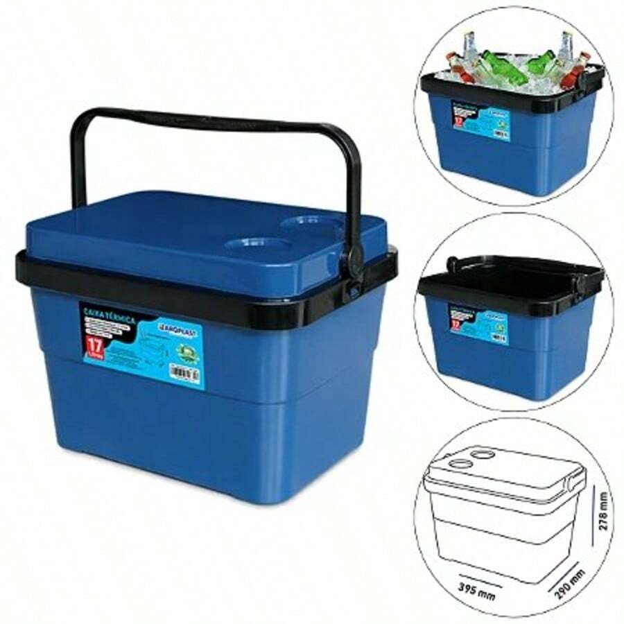 Caixa Térmica Cooler Freezer Portátil Com Alça 17 LITROS Arqplast