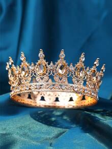 1 pieza Diadema de mujer con decoración de strass con diseño de corona, adecuada para decoración de tocado real, accesorio para el Día de San Valentín - Multicolor - Ver 14