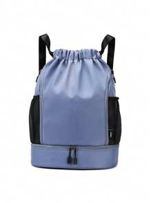 1pc Customized Embroidered Fitness Backpack, Unisex Oxford Cloth Bucket Bag, Large Capacity For Sports Items Storage, Multi-Functional Yoga Gym Bag For Basketball, Football, Portable Fitness Bag, Great Gift For Family, Friends, Valentine's Day, Christmas, Father's Day, Mother's Day, Personalized Birthday Present