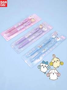 2pcs/6pcs Bandai, Chiikwa Stationery, Back To School Stationery, Inspirational Plastic Stretchable Ballpoint Pen In Black Ink, Lightweight Mid Point, Magnetic Cap, Smooth And Neat Writing, Lightweight And Durable Plastic, Cute Design, Suitable For School Students, Teachers, Writing, Start Of School Gifts, Perfect Party Gifts&Birthday Surprise Gifts, Ideal For Christmas, Halloween, Thanksgiving Gifts.