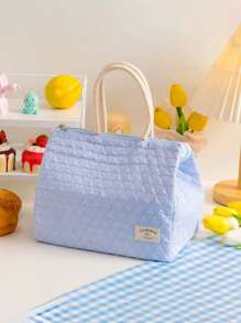 1pc Customized Thick Aluminum Foil Lunch Bag, Portable Insulated Cooler Bag With Multiple Pockets, Waterproof Handbag For Students, Office Workers, Outdoor Activities, Picnics - Suitable As Mother's Day, Valentine's Day, Nurses Day, Teacher's Day, Christmas, Back To School Gift, Women's Birthday Gift