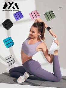 MEIYIXING Bandas de peso para pierna o muñeca MEIYIXING, ajustables, de material de silicona color rosa amigable con la piel, para yoga, baile, gimnasio y entrenamiento de resistencia