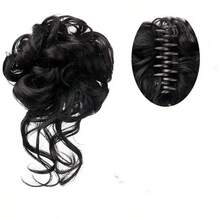 1 件优雅长胡子发爪夹，自然蓬松发髻发夹，适合优雅女性和女孩，适合浓密和稀疏的头发，增加体积 - 彩色 - 查看 4