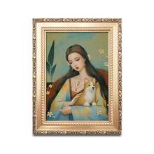 多种尺寸欧式复古装饰相框（设计仅供参考，相纸随机发货），复古风格设计，适用于家居装饰、客厅、卧室、起居室、中央装饰、办公室桌面或墙壁悬挂 - 彩色 - 查看 26