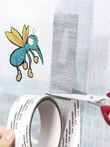 Self-Adhesive Mesh Window Repair Tape, Waterproof Tear-Resistant Insect Screen Patch, Strong Adhesive For Fabric And Screens, Waterproof Self-Adhesive Screen Repair Tape For Damaged Screens, Black, For Repairing Holes Or Cracks In Screens And Doors, Self-Adhesive, For Fixing Mosquito Nets And Repairing Screens