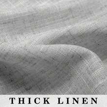Light Grey Curtains 96 Inches Long For Living Room 2 Panels Set Grommet Linen Window Treatments 96 Inch Light Filtering Semi Sheer Curtains For Bedroom Country Gray - 淺灰色 - 查看 7