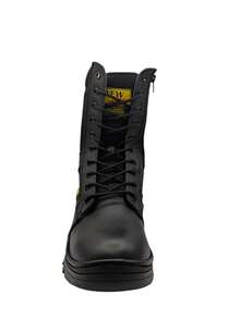 Bota Táctica New TRS 600 Hombre de Piel Negra Estilo Militar con Suela Antiderrapante y Diseño Robusto - Negro - Ver 5