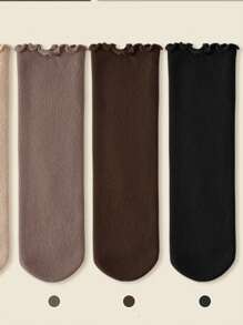 Kit 2 4 pares Meias Grossas De Térmicas Flexíveis  Femininas De Inverno 35-40