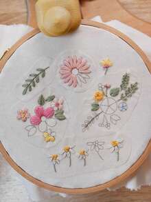 15 Pcs Water-Soluble Embroidery Patches With Self-Adhesive Design, Beginner-Friendly, Suitable For DIY On Skirts, Denim Clothes, Hats, Etc., Including Teaching Videos. Handmade, Handicrafts, DIY Material Packs, DIY Clothing, DIY T-Shirts, DIY Gifts, DIY Fashion, DIY Tutorials, Sewing Tool Kits, Embroidery Sets.