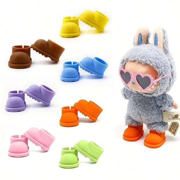 1 Pair Of 1.3 Inch Shoes, Perfect For 6.69 Inch , Fits 6-8 Inch, Ideal As A Prop, Birthday Gift, Holiday Gift