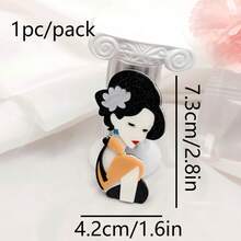 1pc 2D Flat Handmade Acrylic Charm, Minimalist Yet Elegant Luxury European Style, Fashionable Mix And Match For Girls, Must-Have Accessory For Bags, Clothes Jewelry Costume Accessories Bag Charms Office Accessories Christmas Gift